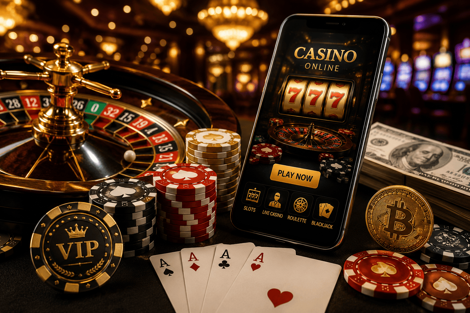 Premium online casino real money experience with roulette, poker chips, secure mobile casino gaming, real cash rewards, and fast payouts